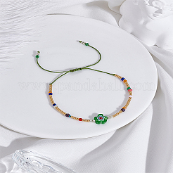 1 pz braccialetti di perline di vetro intrecciate per le donne&nbsp;BJEW-LP0002-32A