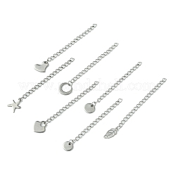 7 Stück 7 Stile 304 Edelstahl Kettenverlängerung&nbsp;STAS-FS0001-49P