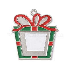 Decoraciones colgantes de aleación en blanco de sublimación temática navideña&nbsp;LS-DIY-L070-01D