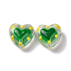 Perles de coeur en verre&nbsp;LS-GLAA-D005-01C