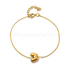 Bracciali a catena serpentina in acciaio inossidabile 304&nbsp;BJEW-H608-01G-M