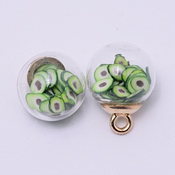 Pendenti a sfera in vetro trasparente&nbsp;LS-GLAA-TAC0003-03F