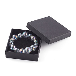 Bracelets extensibles en perles de verre rondes graduées&nbsp;BJEW-JB06073