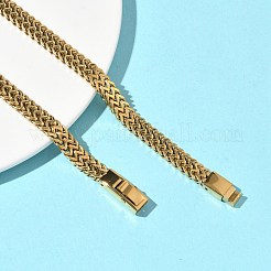 Collares de cadena de trigo de acero inoxidable 304 de 6 mm para mujer&nbsp;NJEW-G193-03G