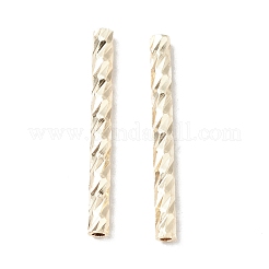 Cuentas de tubo recto de latón chapado en rack&nbsp;KK-WH0061-03B-G