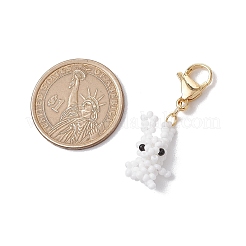 Decoraciones colgantes con cuentas de semillas de vidrio&nbsp;HJEW-MZ00141-02