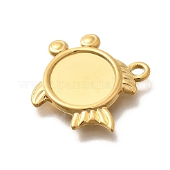 Cabochon-Fassungen für Anhänger aus Edelstahl 304&nbsp;STAS-E545-04B-G