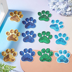 12 toppa da cucire e stirare in poliestere e tessuto con paillettes&nbsp;PATC-TA0001-63