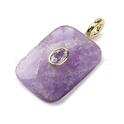 Pendentifs à facettes en améthyste naturelle&nbsp;G-B186-01G-02