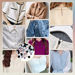 100 Stück 5 Farben 1-Loch Polyesterknöpfe&nbsp;DIY-NB0012-20