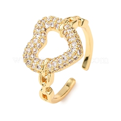 Polsini aperti in ottone con micro pavé di zirconi&nbsp;RJEW-F204-07A-G01