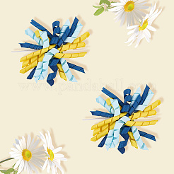Selbstklebendes Geschenkpapier-Accessoire aus gelockten Polyesterschleifen&nbsp;DIY-WH20053-03B