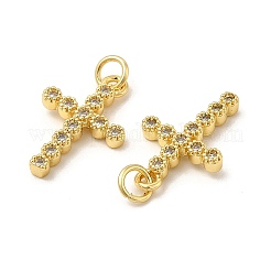 Colgante micropavé cubic zirconia de latón&nbsp;KK-E068-VB256