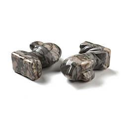 Figuras de jaspe de flor de ciruelo natural&nbsp;G-C245-08