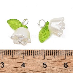 Pendentifs en acrylique avec imitation de perles en plastique ABS&nbsp;PALLOY-JF05659-12
