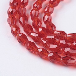 Sfaccettate perle di vetro fili&nbsp;GLAA-A036-F15