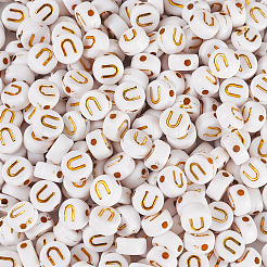 500 pièces de placage de perles acryliques&nbsp;PACR-TADJ0001-01U