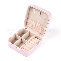 Quadratische Schmuckset-Box aus PU-Leder&nbsp;PAAG-PW0012-05B