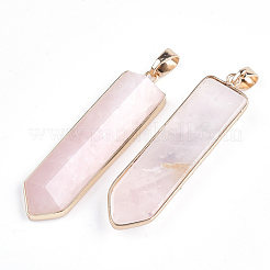 Gros pendentifs en quartz rose naturel&nbsp;G-S344-15D