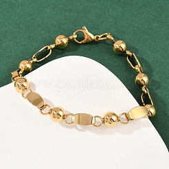 Bracelets à maillons en acier inoxydable 201 pour femmes&nbsp;BJEW-B143-17G