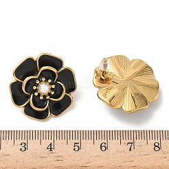 Pendientes de flor de acero inoxidable 304&nbsp;EJEW-A147-03G