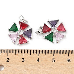 Pendentifs avec zircon cubiques à micro-pavés en laiton&nbsp;KK-S532-10P-A