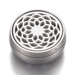 304 Edelstahl Diffusor Medaillon Aromatherapie ätherisches Öl&nbsp;AJEW-N025-09P