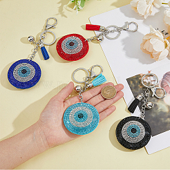 4 porte-clés en strass avec mauvais œil&nbsp;KEYC-DC0001-24