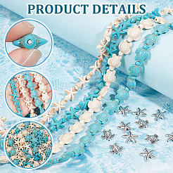 Kit fai da te per la creazione di gioielli con perline a tema oceano&nbsp;DIY-NB0009-61