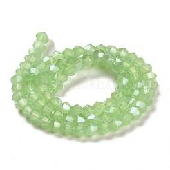 Nachahmung Jade galvanisieren Glasperlen Stränge&nbsp;EGLA-F029-J4mm-A01
