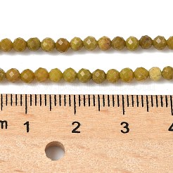 Hebras de cuentas de ópalo verde amarillo natural&nbsp;G-D306-A06-3mm