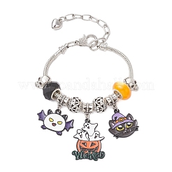 2 bracciale con ciondolo in lega smaltata di Halloween&nbsp;BJEW-JB12009