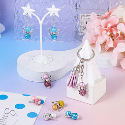 20 Stück 5 Farben Polymer Clay & Glas Strass Anhänger&nbsp;FIND-TA0004-83