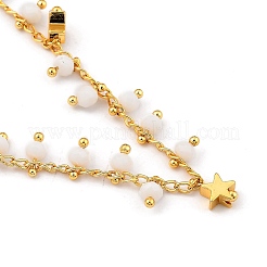 Ensemble de bijoux de chaînes gourmettes en laiton&nbsp;SJEW-JS01123