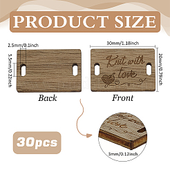 30 Stück Holzstrick&nbsp;DIY-FG0006-23