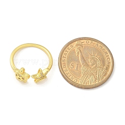 Offene Manschettenfingerringe aus 304 Edelstahl für Damen&nbsp;RJEW-B109-07G-02