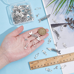 80 Stück 4 Stile tibetischen Stil Legierung Stecker Charms und Anhänger&nbsp;TIBEP-NB0001-32