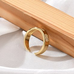 Anneaux de manchette en laiton plaqué micro pavé&nbsp;RJEW-M028-116G