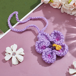 1 Stück Blumenanhänger aus Polyester&nbsp;HJEW-SC0003-02C