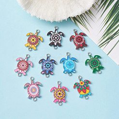 10 stücke 10 farben legierung emaille verbinder charms&nbsp;FIND-YW0003-97