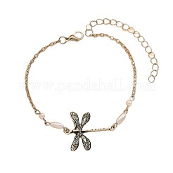 Fußkettchen mit Gliederkette aus Legierung mit Libellenmotiv für Damen&nbsp;FS-WG88D05-01