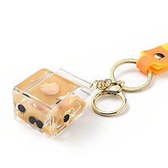 Perlmilchtee-Acryl-Anhänger-Schlüsselanhänger&nbsp;KEYC-G050-02LG