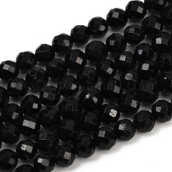 Natürliche schwarze Turmalin Perlen Stränge&nbsp;G-G927-46