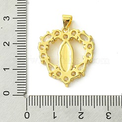 Pendentifs en laiton zircon cubique transparent&nbsp;KK-H472-38A-G