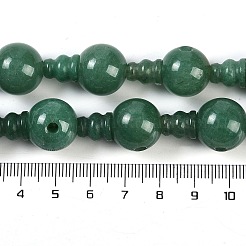 Fili di perline guru in avventurina verde naturale a 3 foro&nbsp;G-H064-E07-01