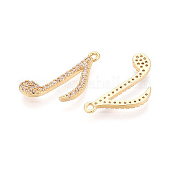Pendentifs en laiton zircon cubique transparent&nbsp;KK-T074-110B-G