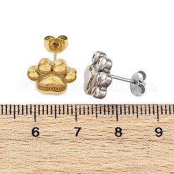 Pendientes de botón de acero inoxidable 304&nbsp;EJEW-C099-22G