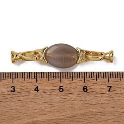 Gestell aus Messing und grauem Achat über den Verschlüssen&nbsp;KK-B103-13G