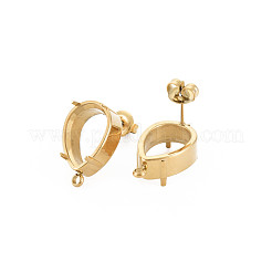 Boucles d'oreilles à tige en acier inoxydable 304 avec placage ionique (IP)&nbsp;STAS-N097-235LG