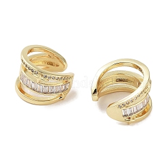 Manschettenohrringe aus Messing mit Mikropavé und Zirkonia in Sternform&nbsp;EJEW-E310-20G